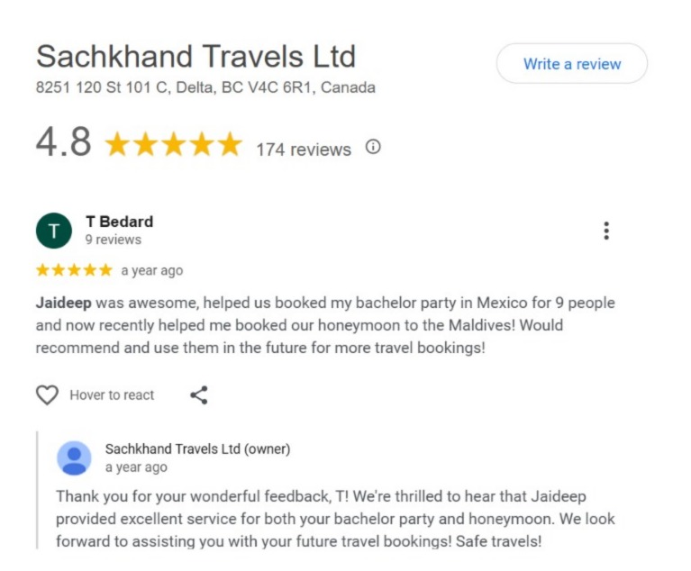 Happy travelers Mexico beach resort